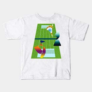 A Surreal Tennis Match Kids T-Shirt